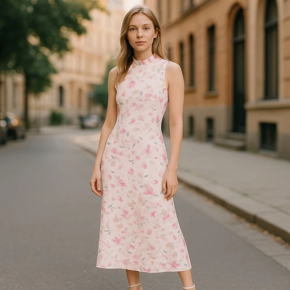 Vince Camuto Women's High Neck Sleeveless Maxi Dress – Floral, Size S - Picture 2 of 6